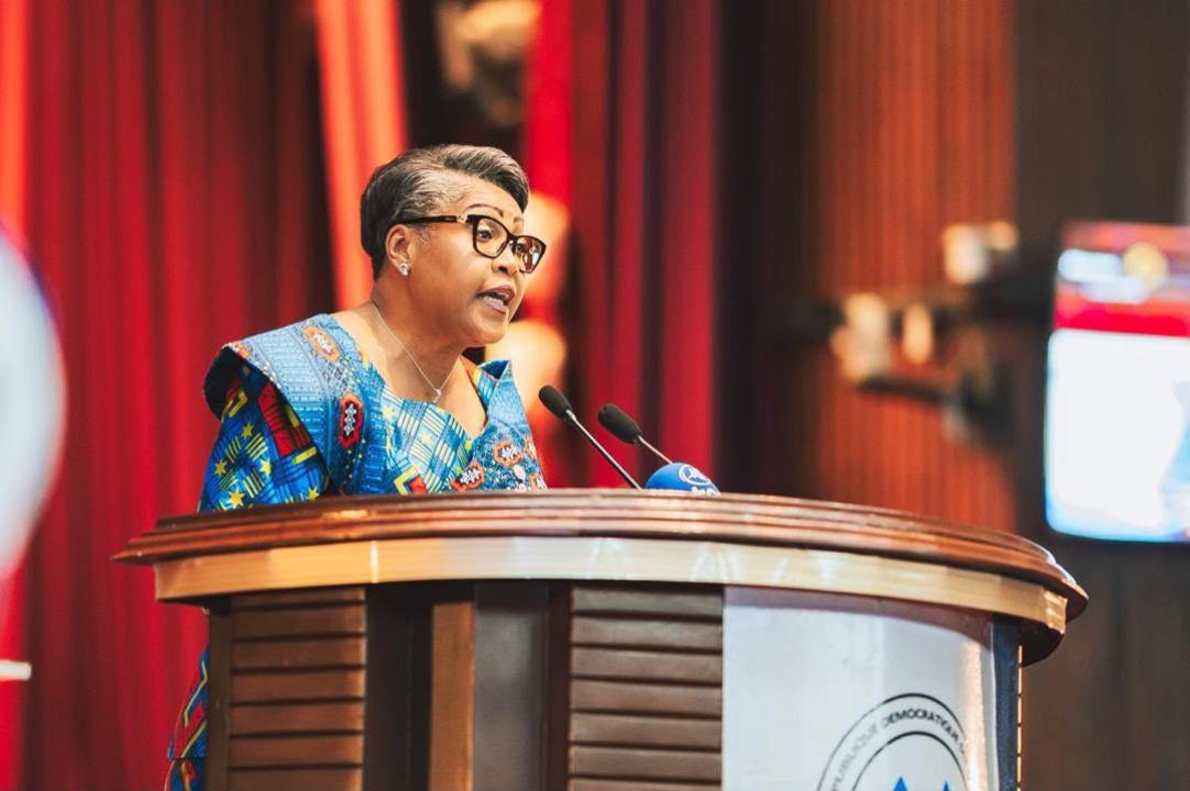 La Première ministre Judith Suminwa lors de la présentation du budget 2027 à l’Assemblée nationale de la RDC [photo d'illustration]