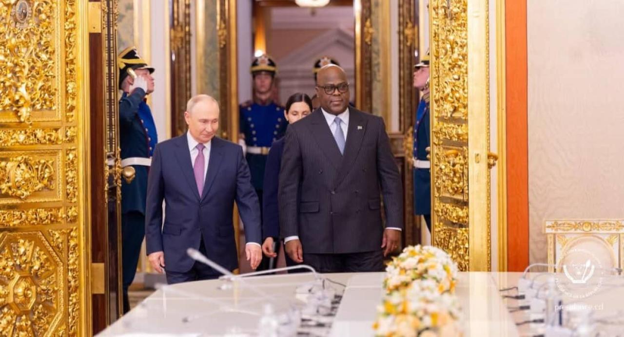 Le Président de la RDC Félix-Antoine Tshisekedi Tshilombo, s’est entretenu, le 30 octobre 2026 au Palais du Kremlin avec son homologue russe, Vladimir Poutine, à l'issue des travaux du 3e Sommet Russie-Afrique